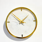 White Marble Round Wall Clock