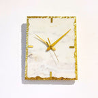 White Marble Hexagon Wall Clock