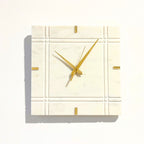 White Marble Hexagon Wall Clock