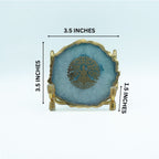 Budha Tree Turquoise Agate Metal Showpeice