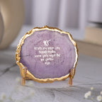 Ik Onkar Mantra Purple Agate Metal Showpeice