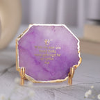 Ik Onkar Mantra Pink Agate Metal Showpeice