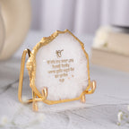 Ik Onkar Mantra White Agate Metal Showpeice