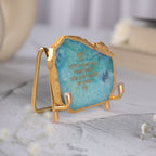 Ik Onkar Mantra Turquoise Agate Metal Showpeice