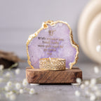 Ik Onkar Mantra Pink Agate Tealight Wooden