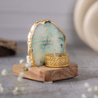 Ik Onkar Mantra Green Agate Metal Showpeice