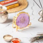 Ik Onkar Mantra Purple Agate Metal Showpeice