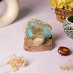 Budha Tree Turquoise Agate Tealight Wooden