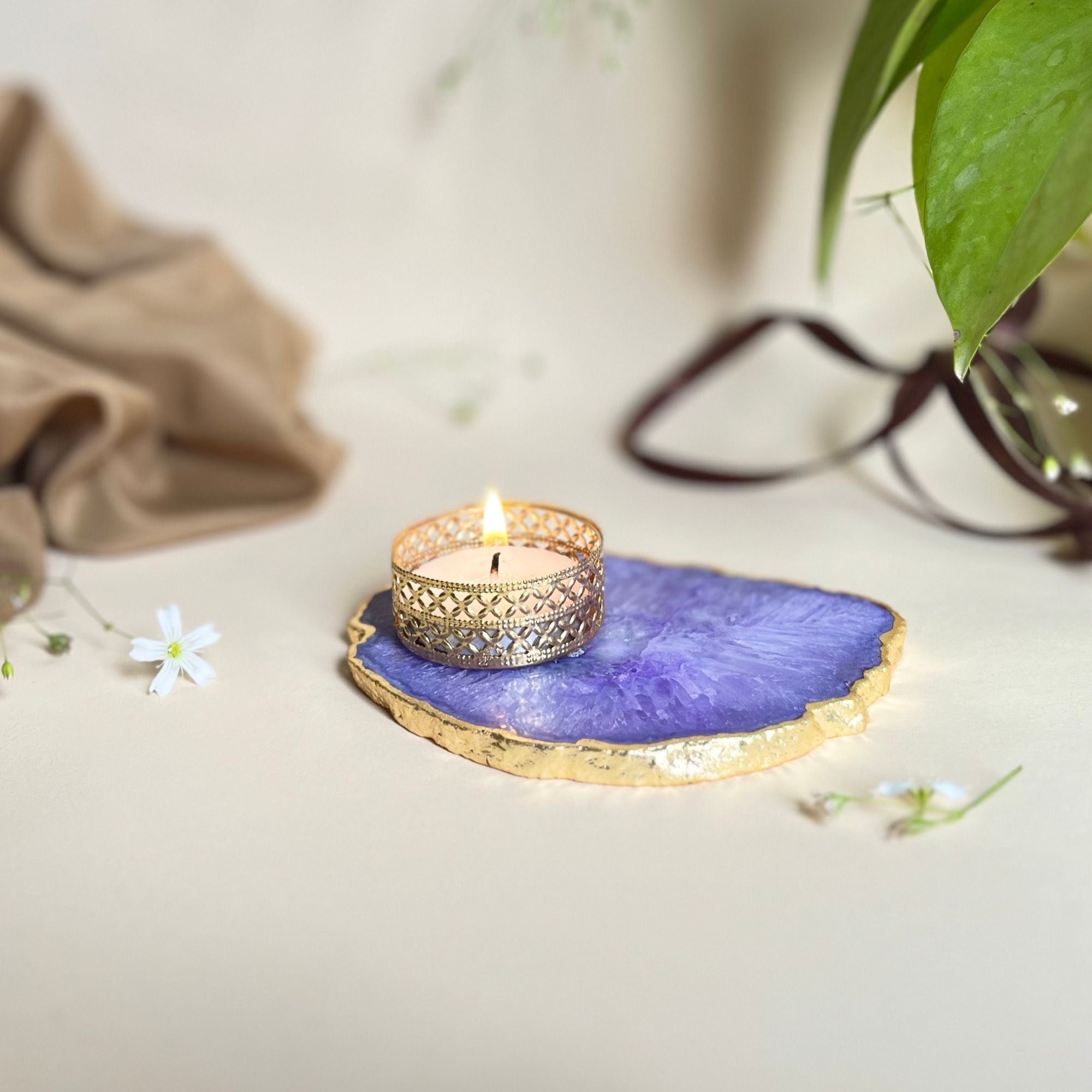 Agate Tealight Holder