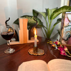 Natural Brown Agate Candle Holders