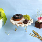 Hexagonal  shape Natural Marble Pastry Stand