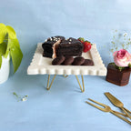 Cross shape Natural Marble Pastry Stand