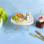 Square shape Natural Marble Pastry Stand