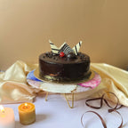 Multicolor Agate Cake Stand with Metal Base  - 10 Inches