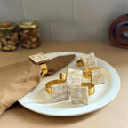 Sqaure Shape   Mother of Pearl Napkin Rings set