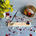 Marble with Agate Ik Onkar Agarbatti Stand