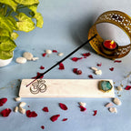 Marble with Agate Om Agarbatti Stand