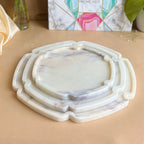 Hexagon  Marble Platter (set of 3)
