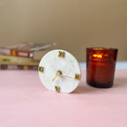 Round Marble Desktop Clock without Stand