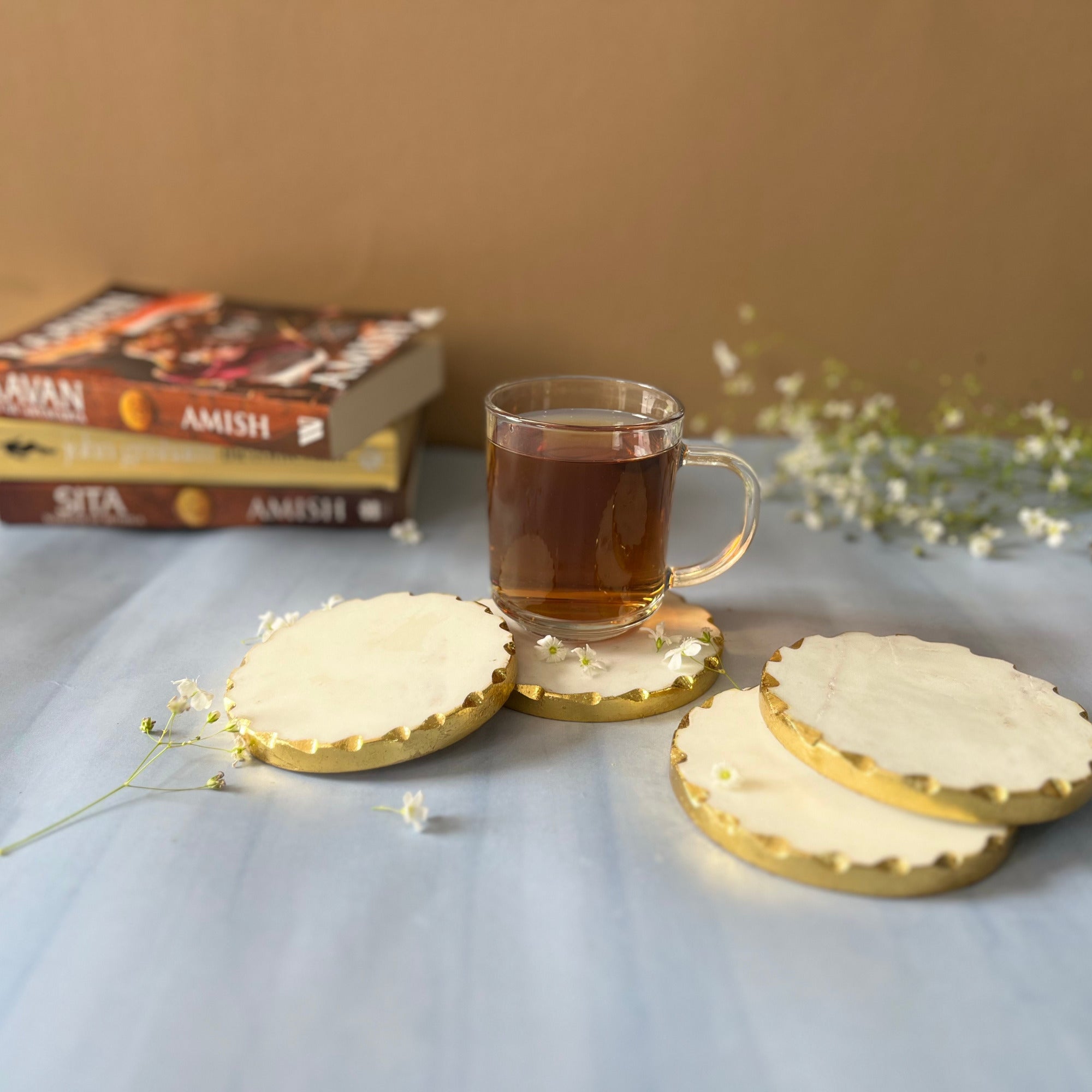 White Marble Square Coaster