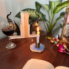 Blue Agate Candle Holders