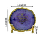 Ik Onkar Mantra Purple Agate Metal Showpeice