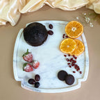 Hexagon  Marble Platter (8 inch)