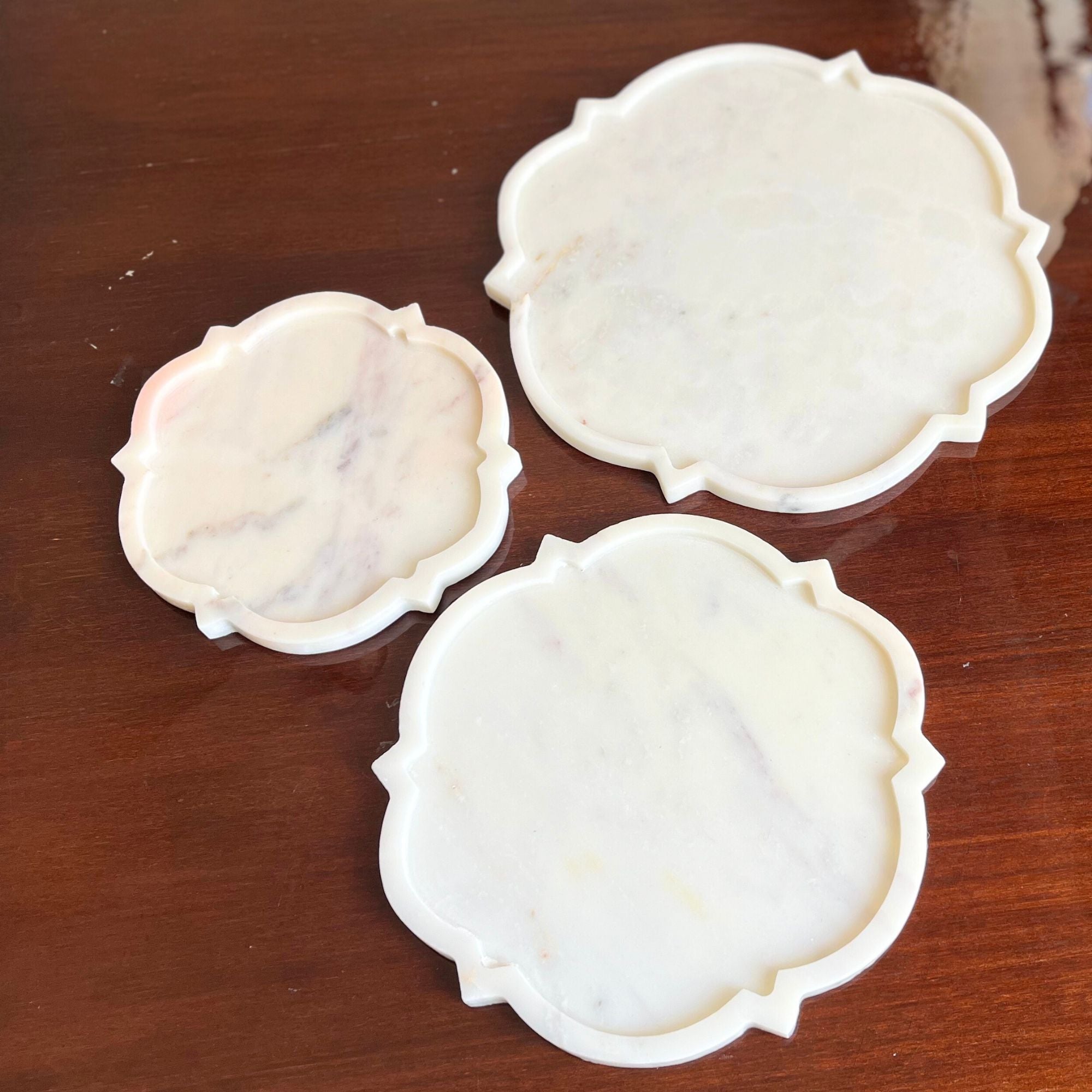 Floral Marble Platter (set of 3)