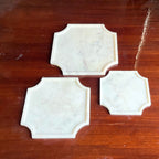 Octagon  Marble Platter (set of 3)