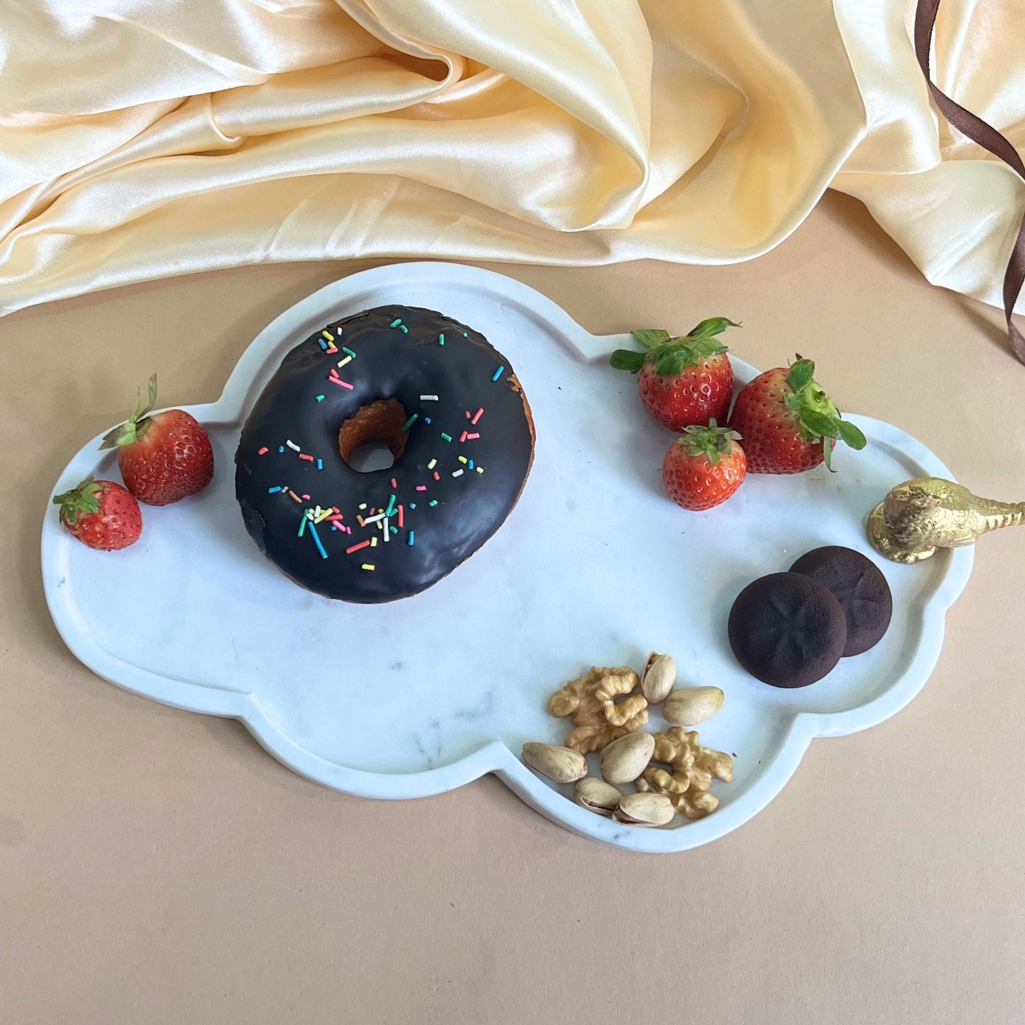 Cloud  Marble Platter (12 inch)