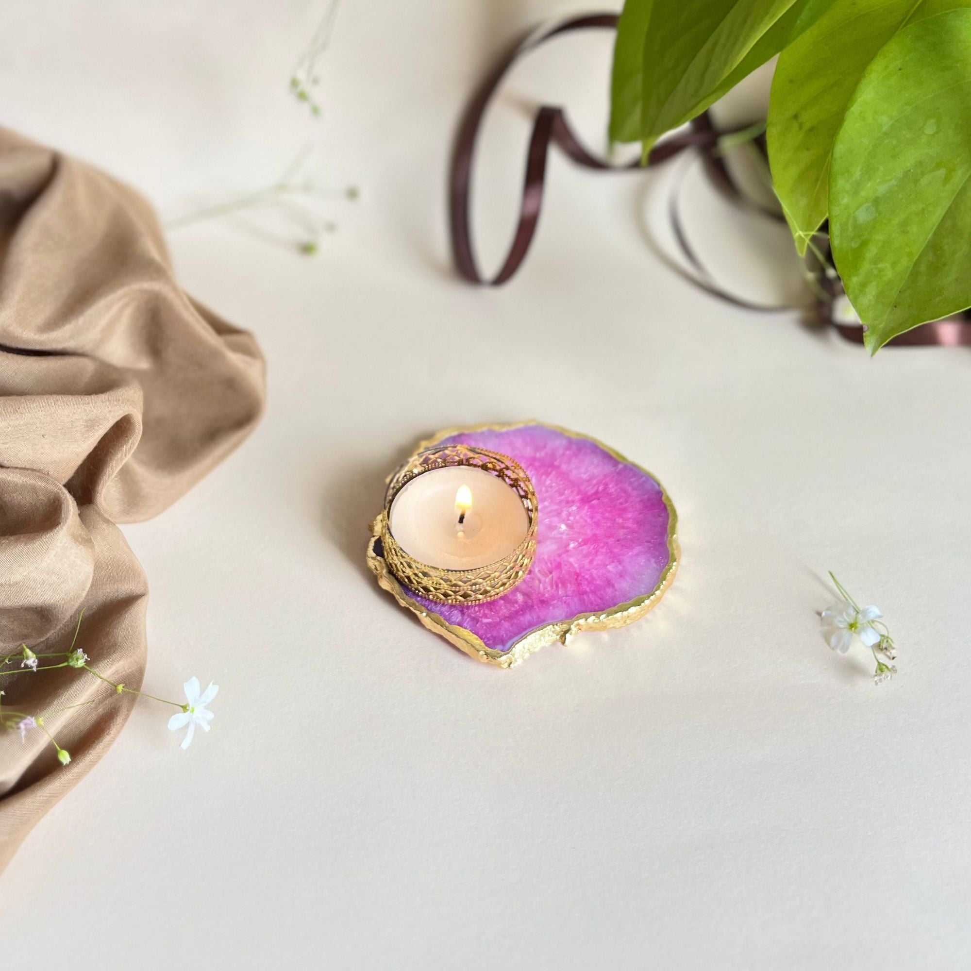 Agate Tealight Holder