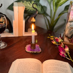Pink Agate Candle Holders