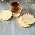 White Marble Round Coaster