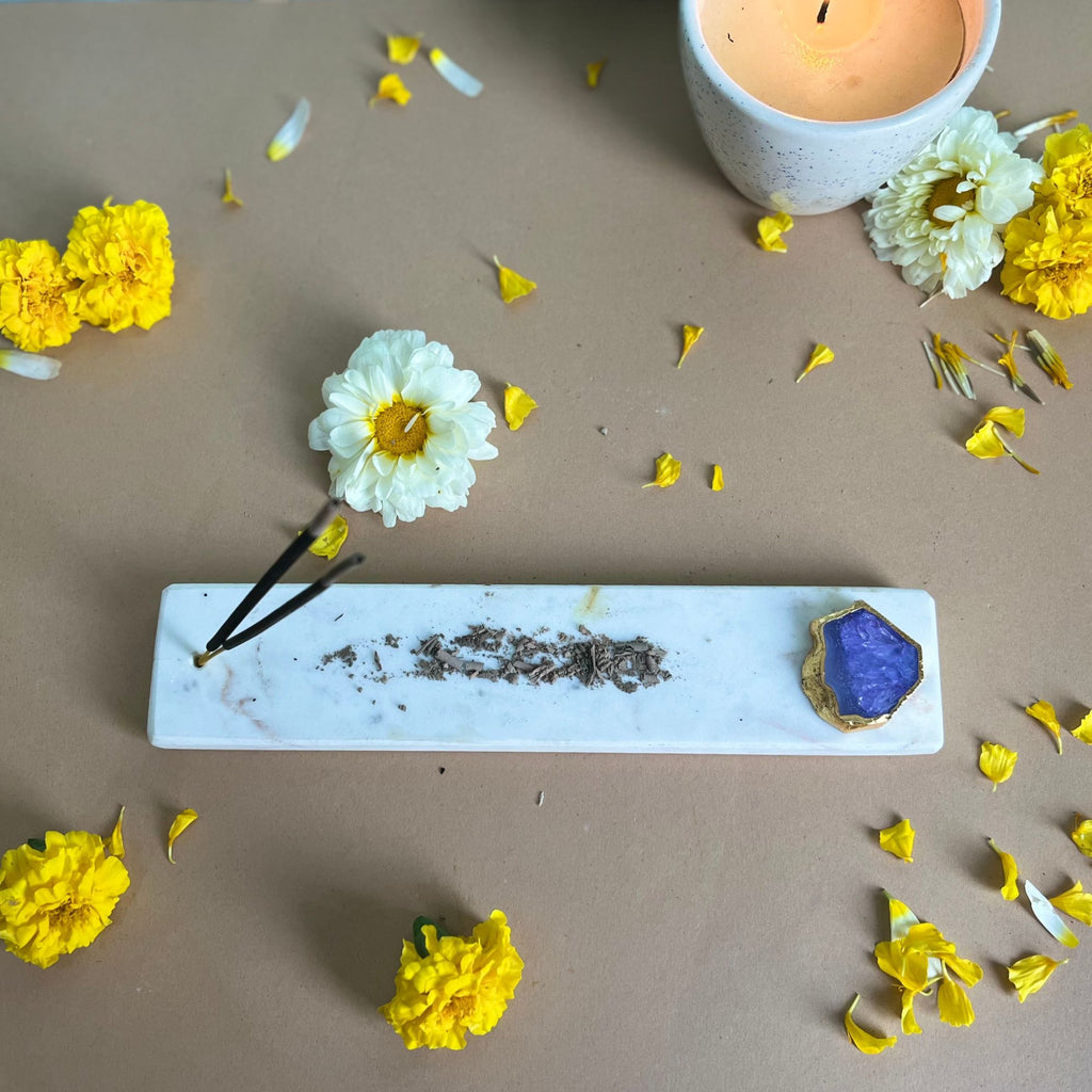 Blue Agate -   marble Incense Holder