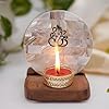 Ik Onkar Tea Light Holder Mother of Pearl with Wood