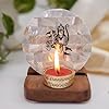 Ik Onkar Tea Light Holder Mother of Pearl with Wood