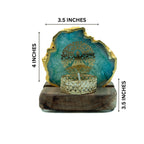 Budha Tree Turquoise Agate Tealight Wooden