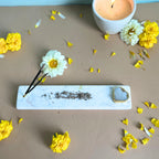 Marble Agarbatti Stand with White Agate