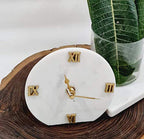Round Marble Desktop Clock without Stand
