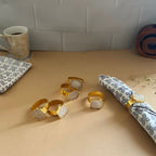 Purple Agate Napkin Rings Set