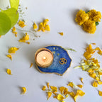 Om Agate Tea Light Candle Holder, Diwali Decor