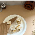 Diamond Shape Mother of Pearl Napkin Rings set