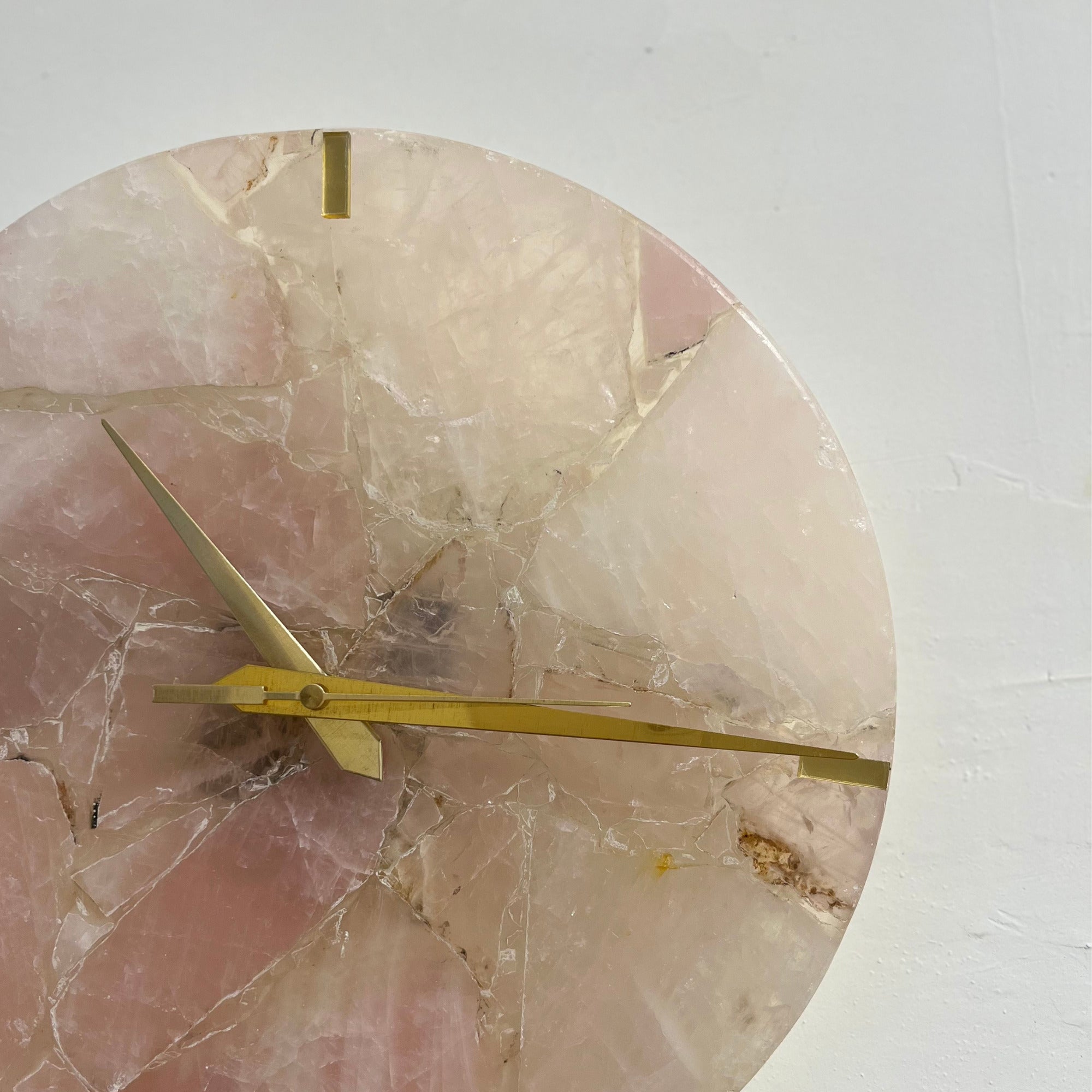 Rose Quartz Round Wall Clock