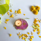 Om Agate Tea Light Candle Holder, Diwali Decor