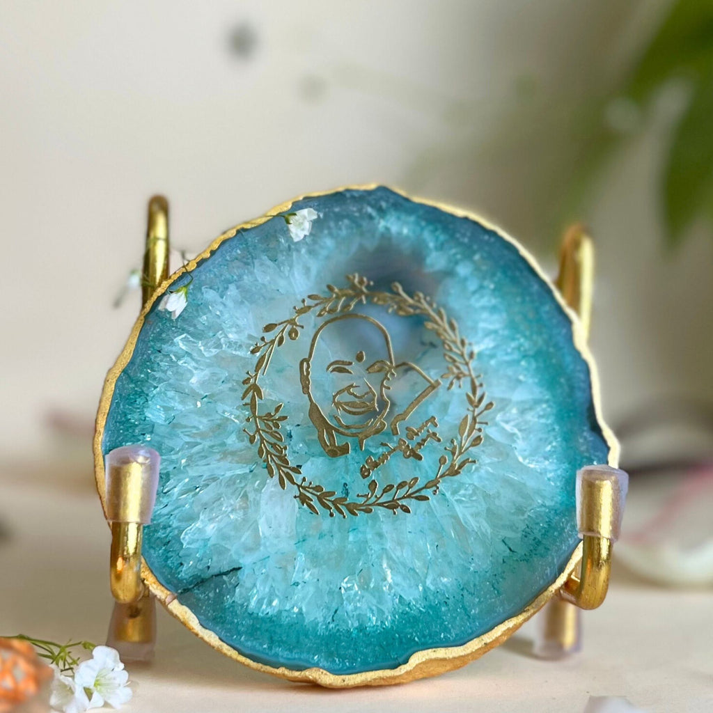 GURU JEE - Blue Agate Metal Stand