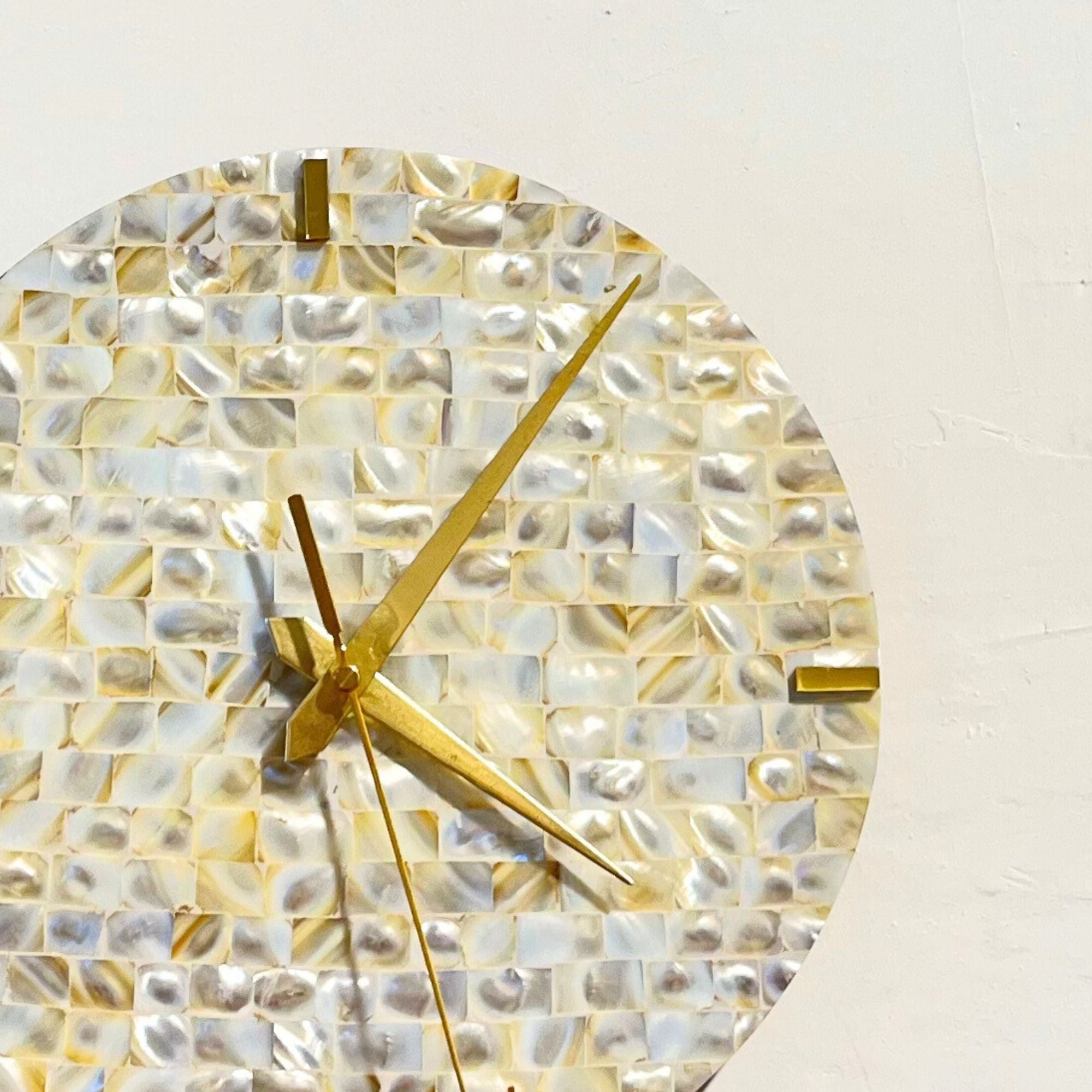 Mother of Pearl Rectangle Wall Clock