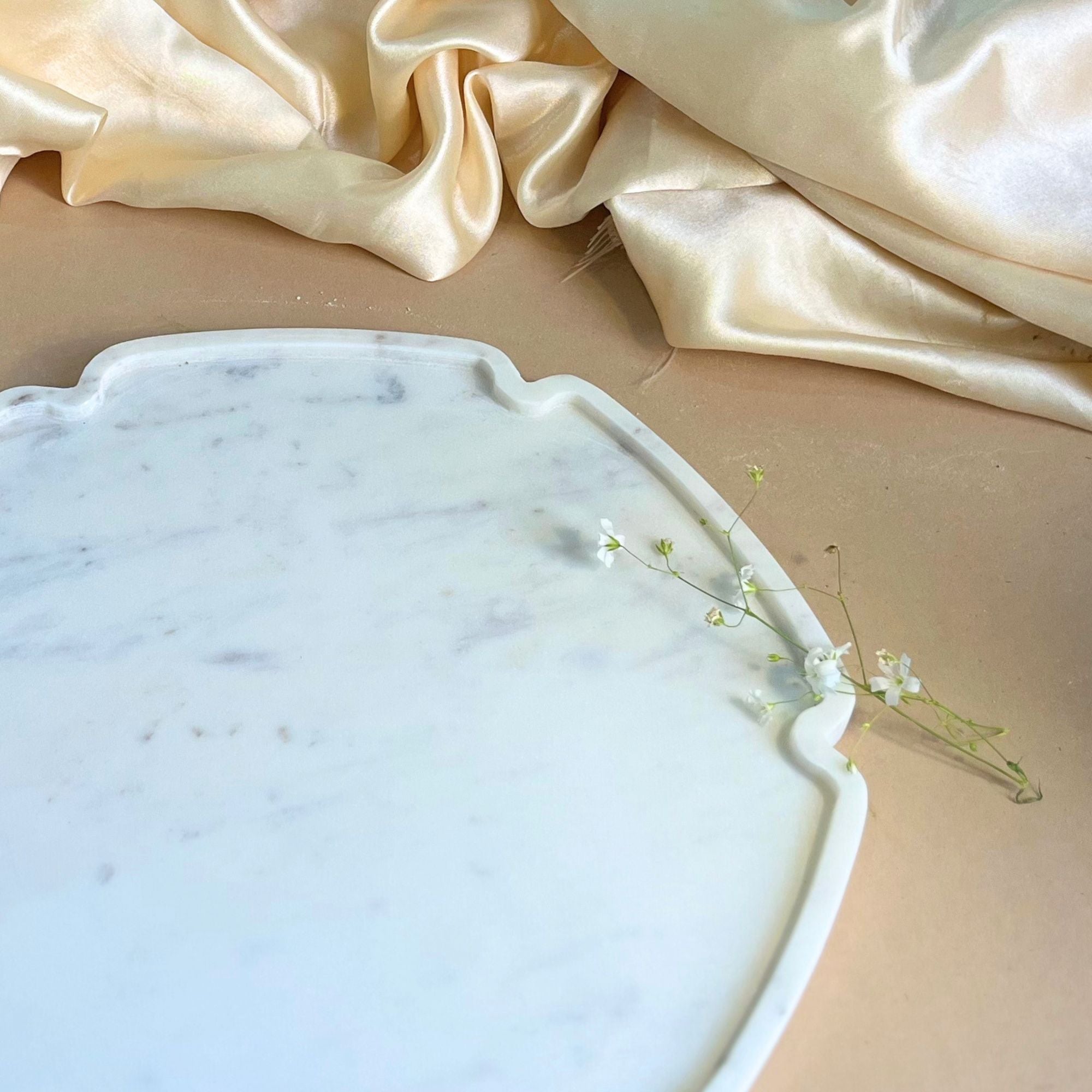 Hexagon  Marble Platter (8 inch)