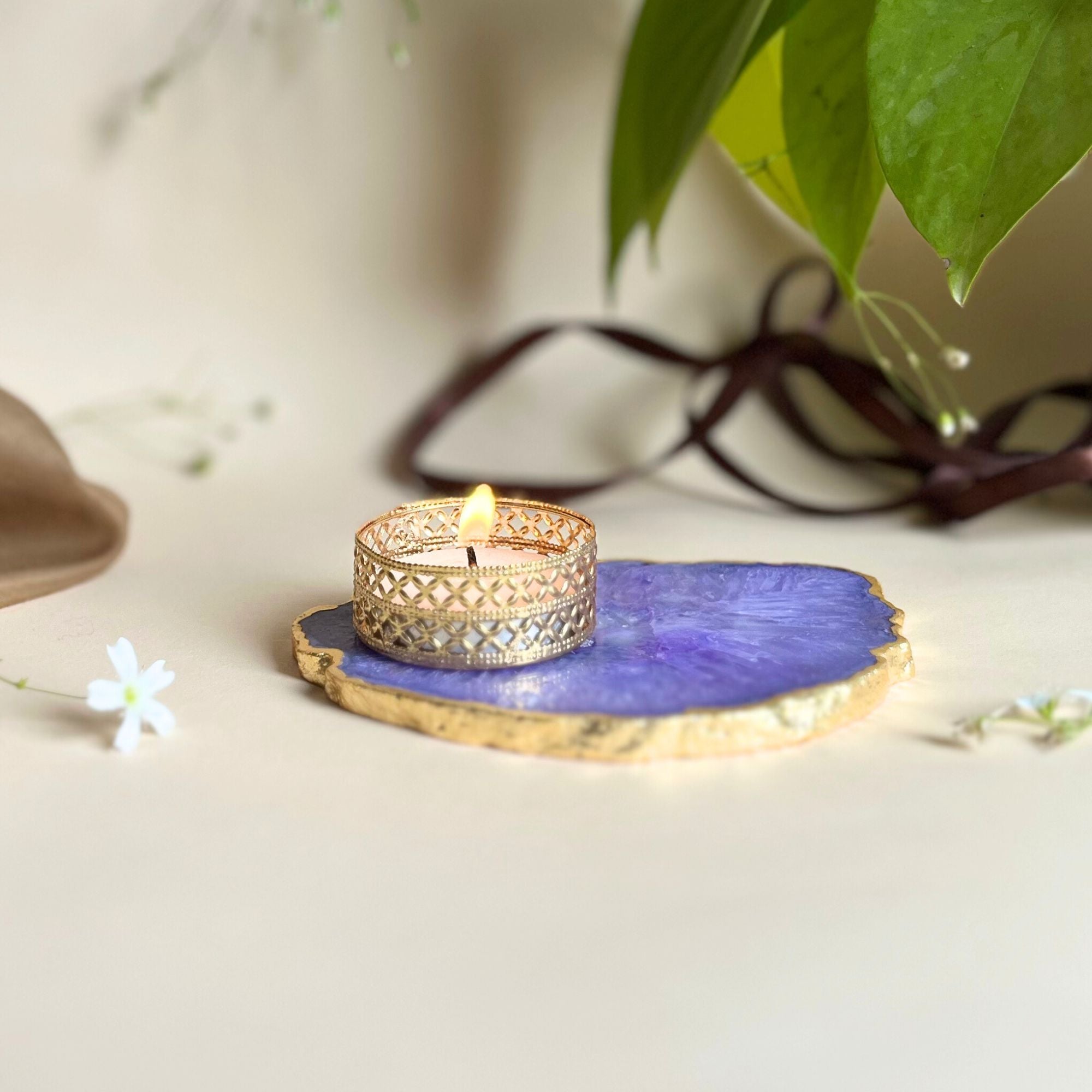 Agate Tealight Holder