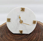 Round Marble Desktop Clock without Stand