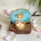 Ik Onkar Tea Light Holder Agate with Wood Stand